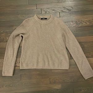Quince fisherman cashmere crewneck sweater oatmeal
